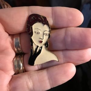 Vintage Enamel Brooch